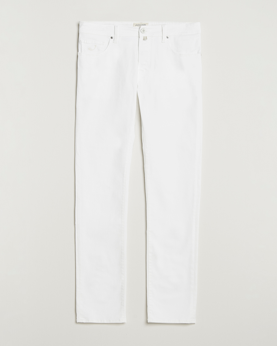 Herr | Jeans | Jacob Cohën | Bard Slim Fit Stretch Jeans White