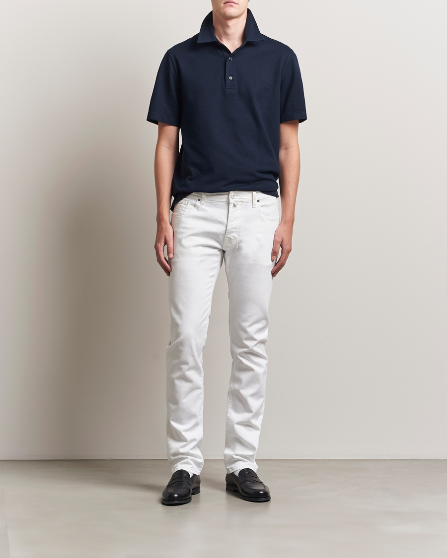 Herr | Jeans | Jacob Cohën | Bard Slim Fit Stretch Jeans White