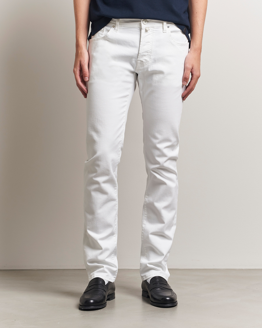 Herr | Jeans | Jacob Cohën | Bard Slim Fit Stretch Jeans White