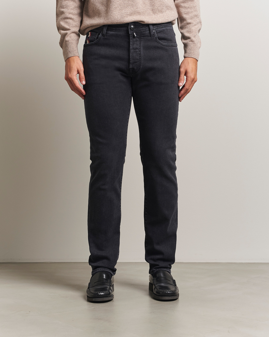 Herr | Jeans | Jacob Cohën | Bard Slim Fit Luxury Patch Stretch Jeans Dark Grey