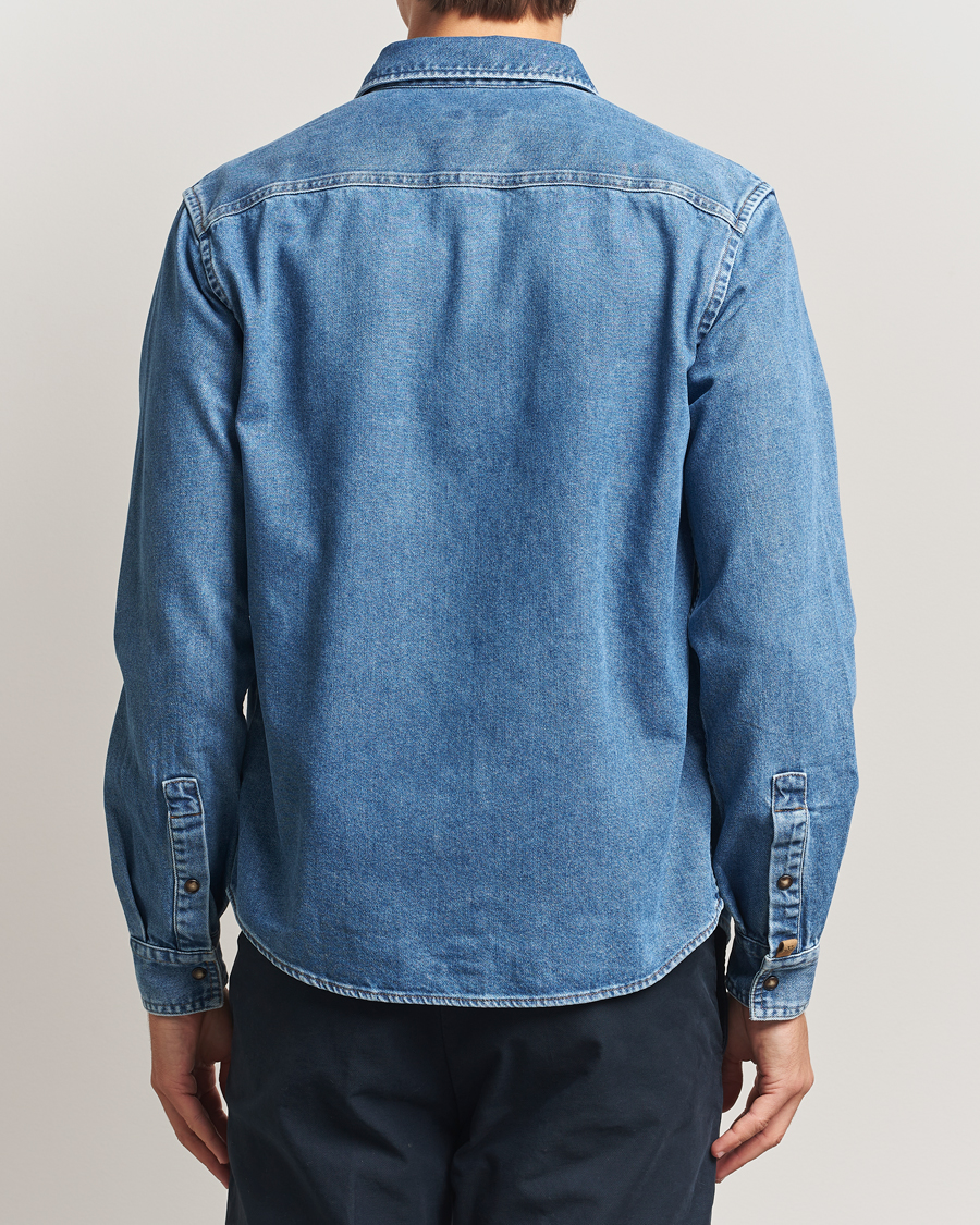 Herr | Skjortor | Jacob Cohën | Pocket Denim Overshirt Mid Blue
