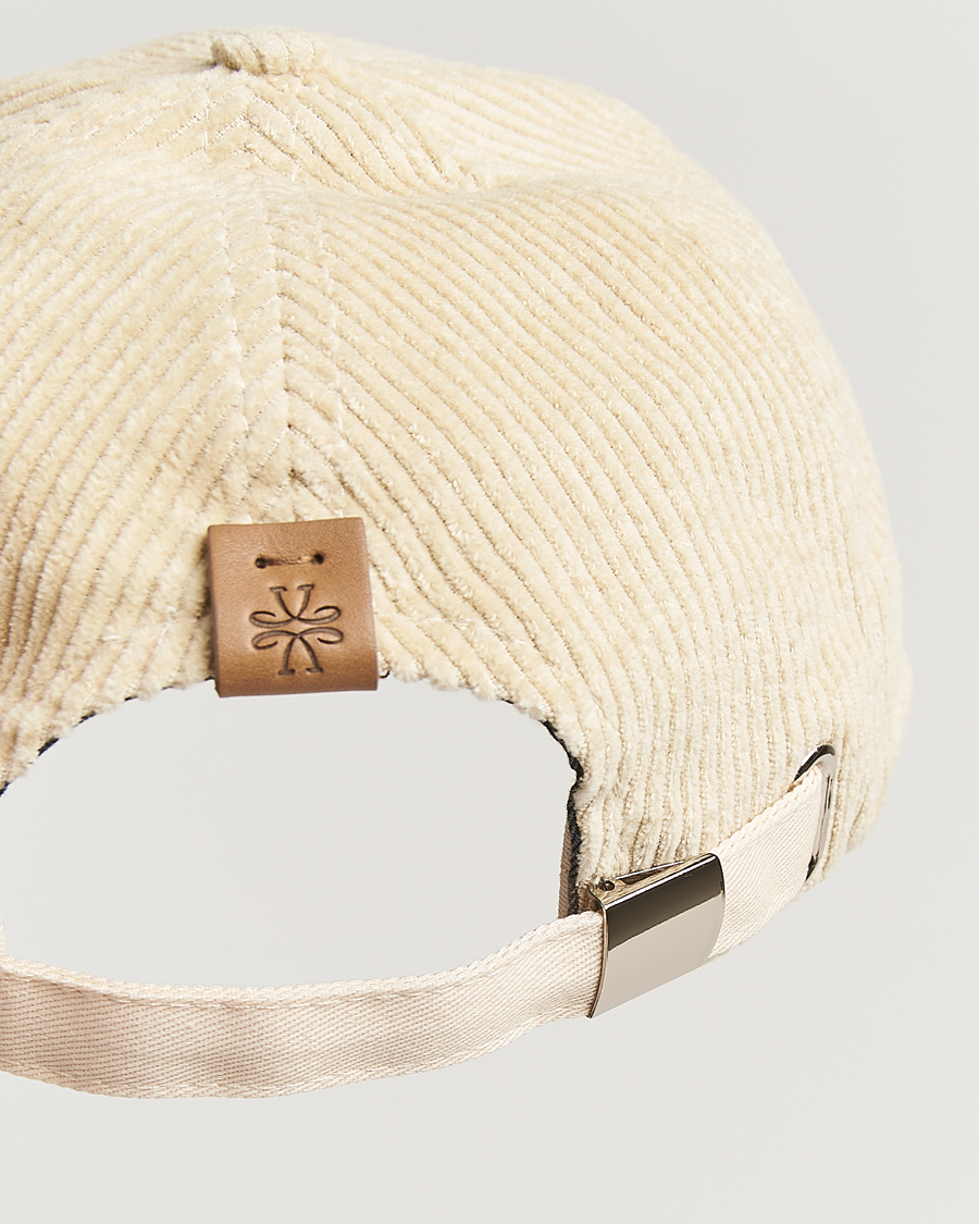 Herr | Hattar & kepsar | Jacob Cohën | Corduroy Logo Cap Creme