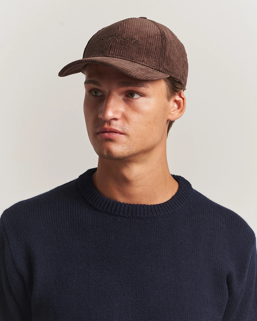 Herr | Hattar & kepsar | Jacob Cohën | Corduroy Logo Cap Brown