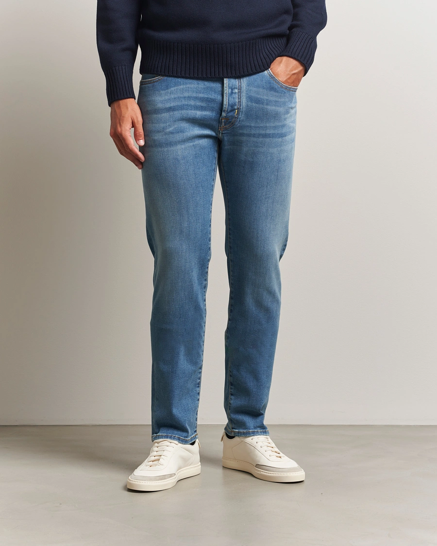 Herr | Jeans | Jacob Cohën | Bard Olympics Slim Fit Stretch Jeans Blue