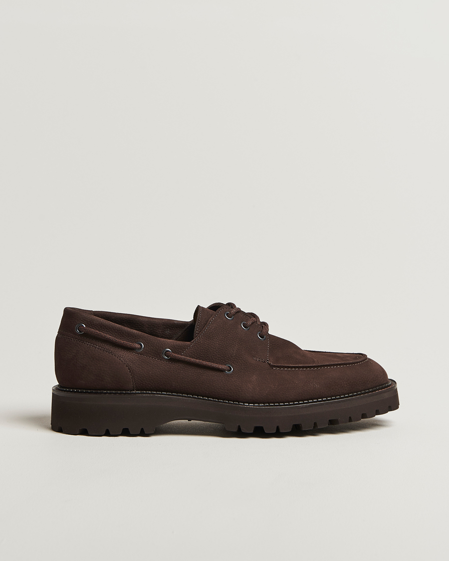 Herr | Derbys | John Lobb | Tide Moc Toe Derby Dark Brown Nubuck