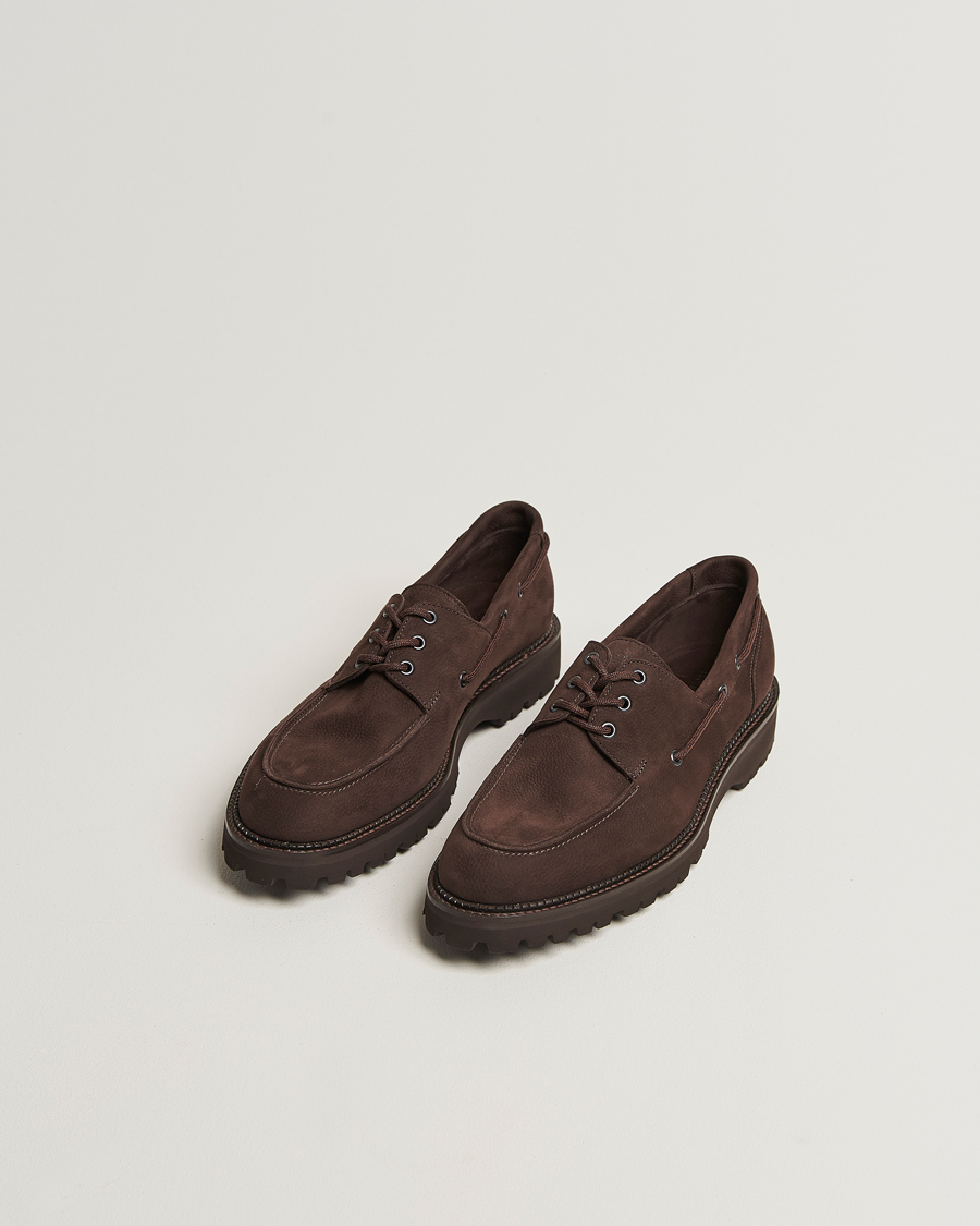 Herr | Derbys | John Lobb | Tide Moc Toe Derby Dark Brown Nubuck