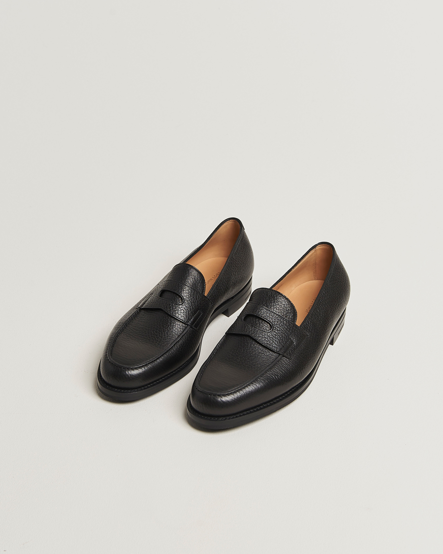 Herr | Loafers | John Lobb | Lopez Penny Loafer Black Grain