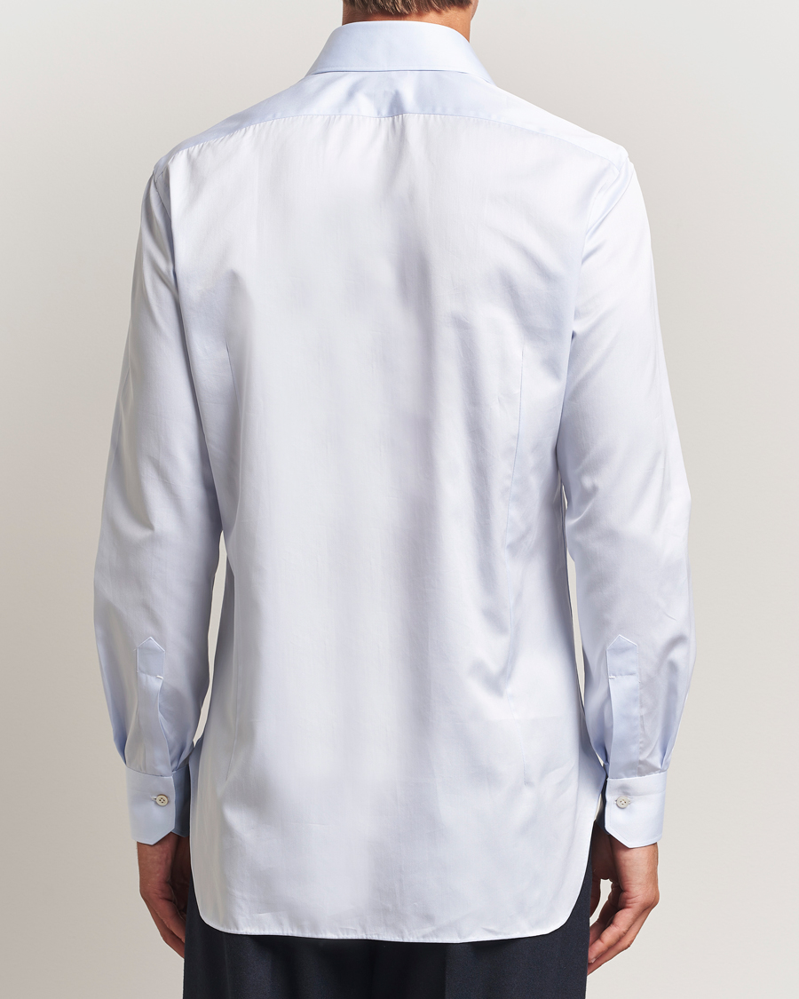 Herr | Skjortor | Kiton | Cotton Dress Shirt Light Blue