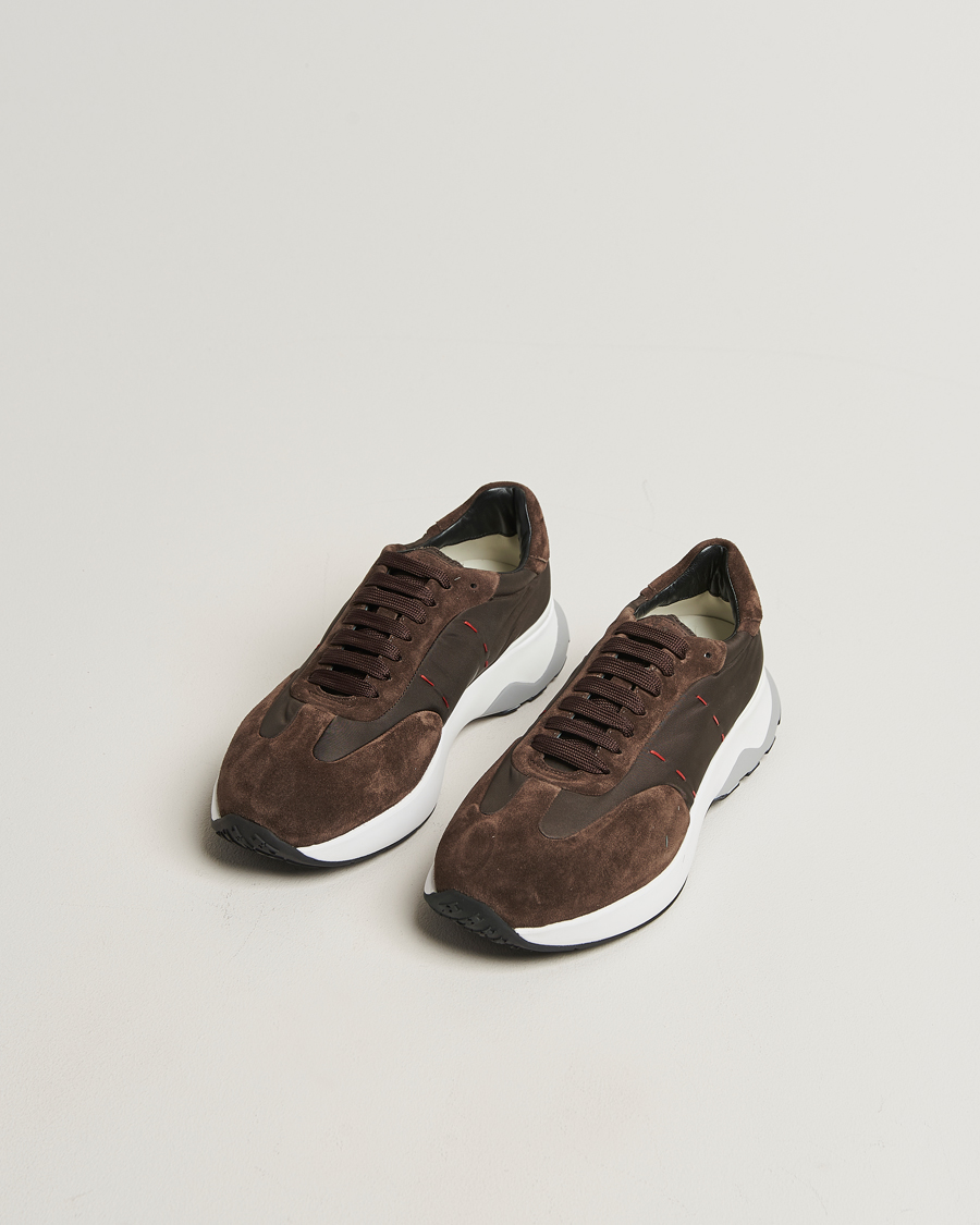 Herr | Sneakers | Kiton | Luxury Running Sneakers Dark Brown Suede
