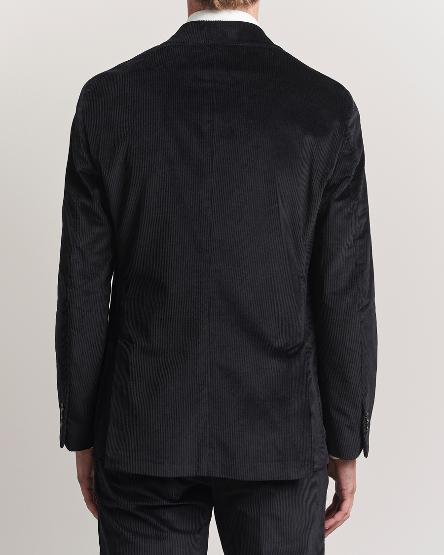 Herr | Kavajer | Lardini | Cotton Corduroy Blazer Black
