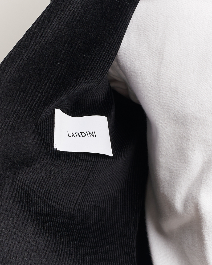 Herr | Kavajer | Lardini | Cotton Corduroy Blazer Black