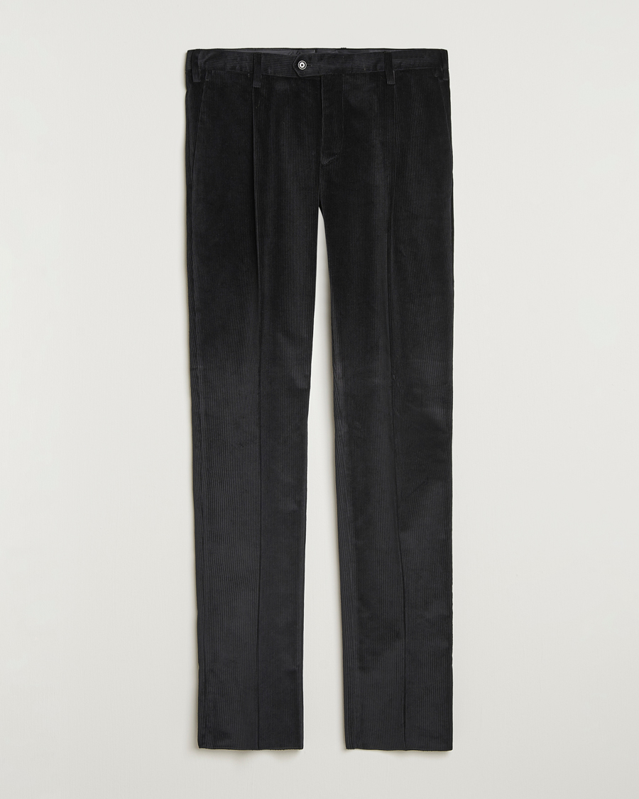 Herr | Byxor | Lardini | Cotton Corduroy Trousers Black