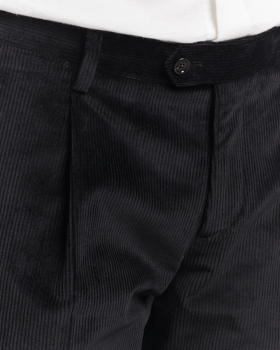 Herr | Byxor | Lardini | Cotton Corduroy Trousers Black