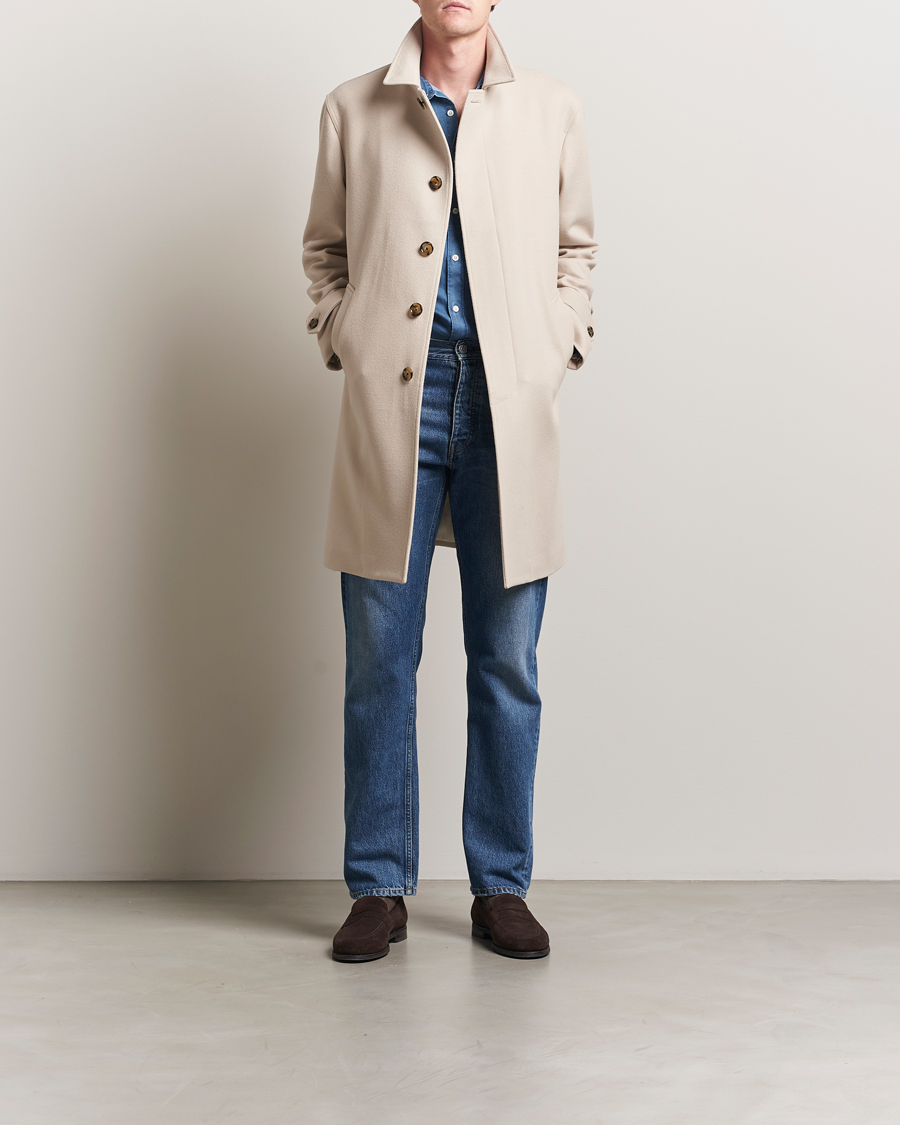 Herr | Jackor | Lardini | Wool Coat Beige