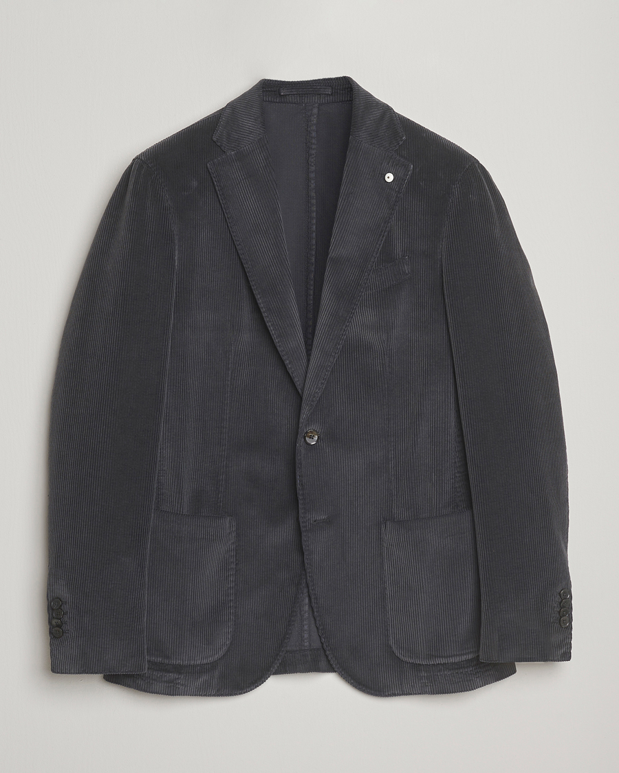 Herr | Kavajer | L.B.M. 1911 | Jack Corduroy Blazer Dark Grey