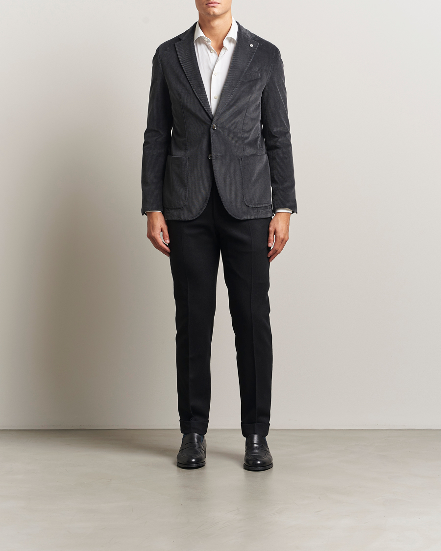 Herr | Kavajer | L.B.M. 1911 | Jack Corduroy Blazer Dark Grey