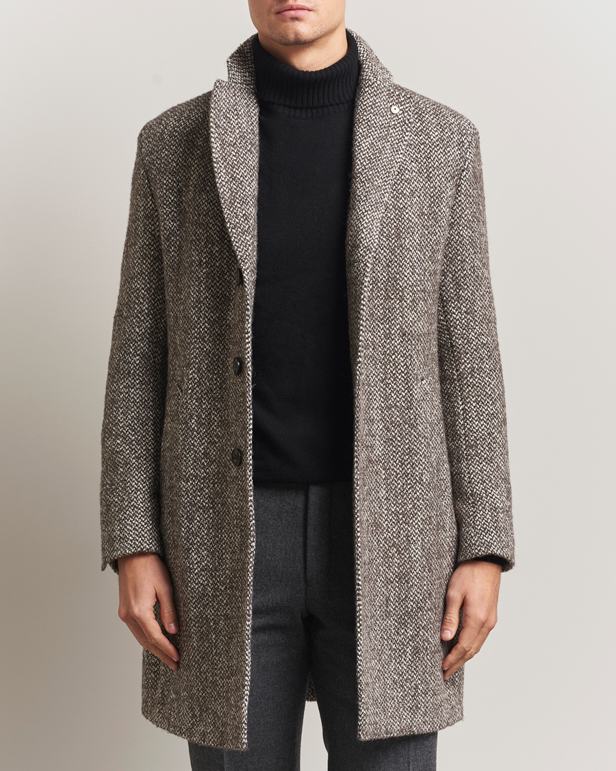 Herr | Jackor | L.B.M. 1911 | Structure Wool Coat Brown