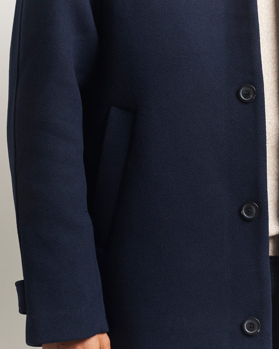 Herr | Jackor | LES DEUX | Michel Solid Raglan Wool Coa Navy