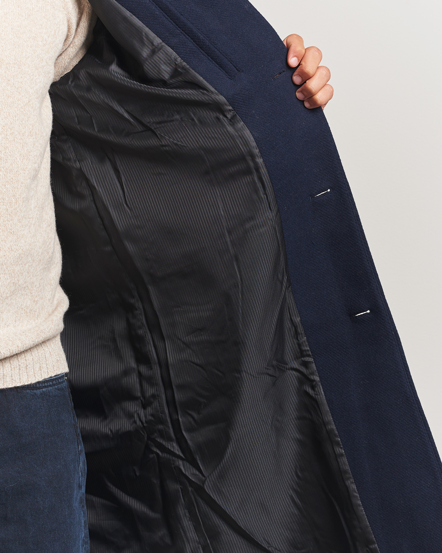 Herr | Jackor | LES DEUX | Michel Solid Raglan Wool Coa Navy