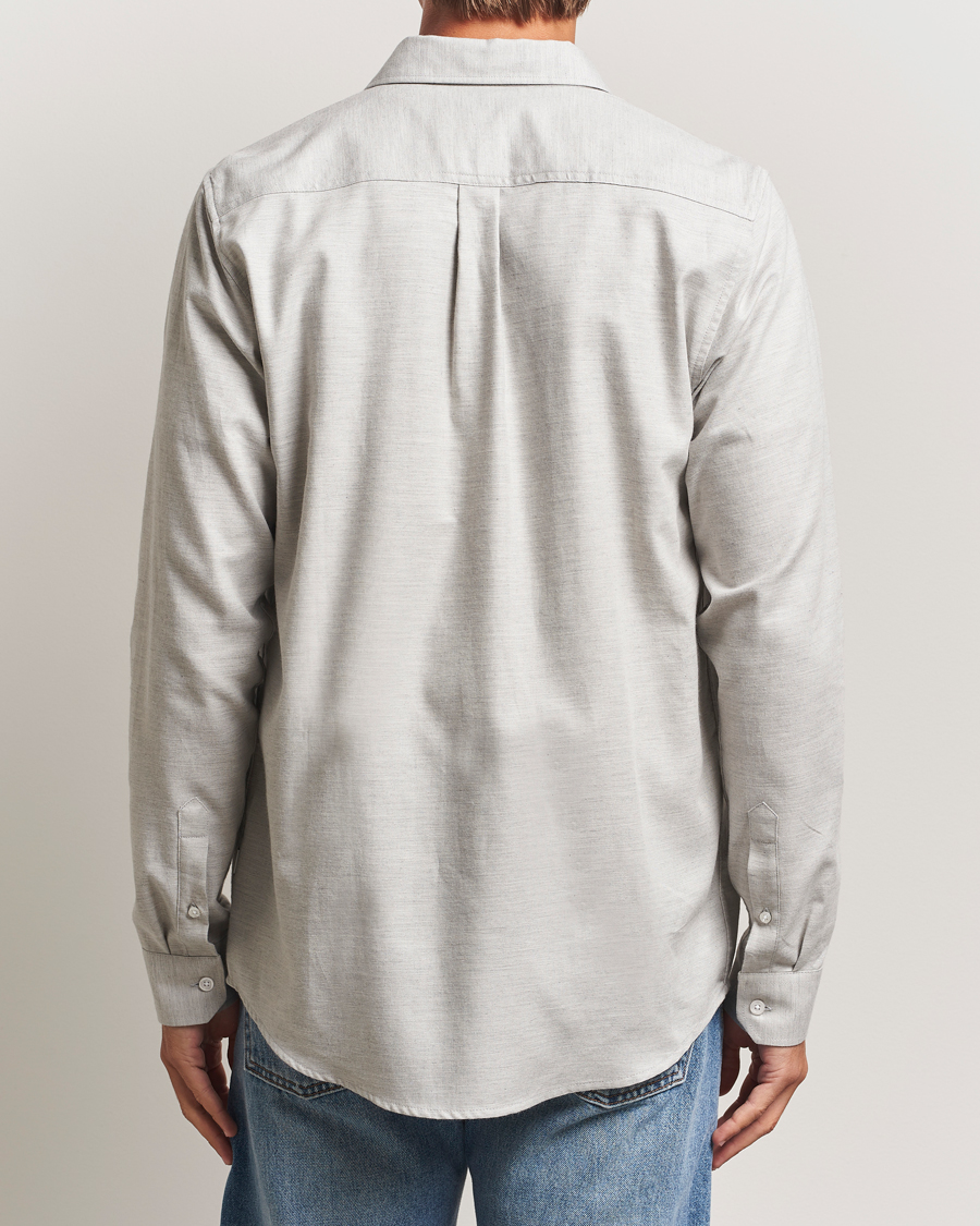 Herr | Skjortor | LES DEUX | Dessert Reg Flannel Shirt Grey Melange