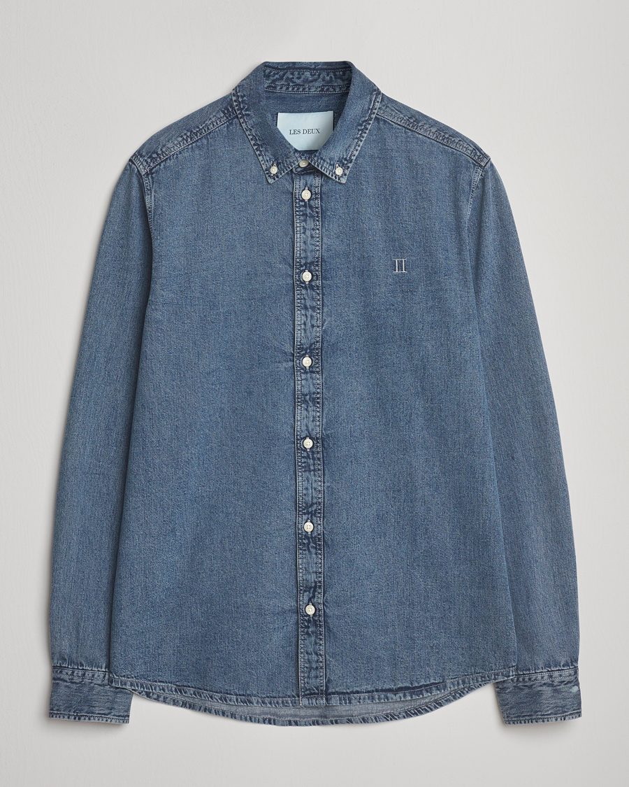 Herr | Skjortor | LES DEUX | Konrad Denim Shirt Light Indigo
