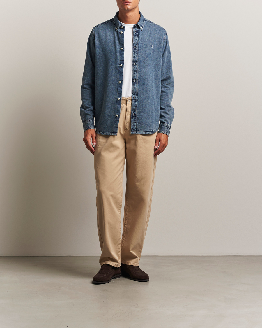 Herr | Skjortor | LES DEUX | Konrad Denim Shirt Light Indigo