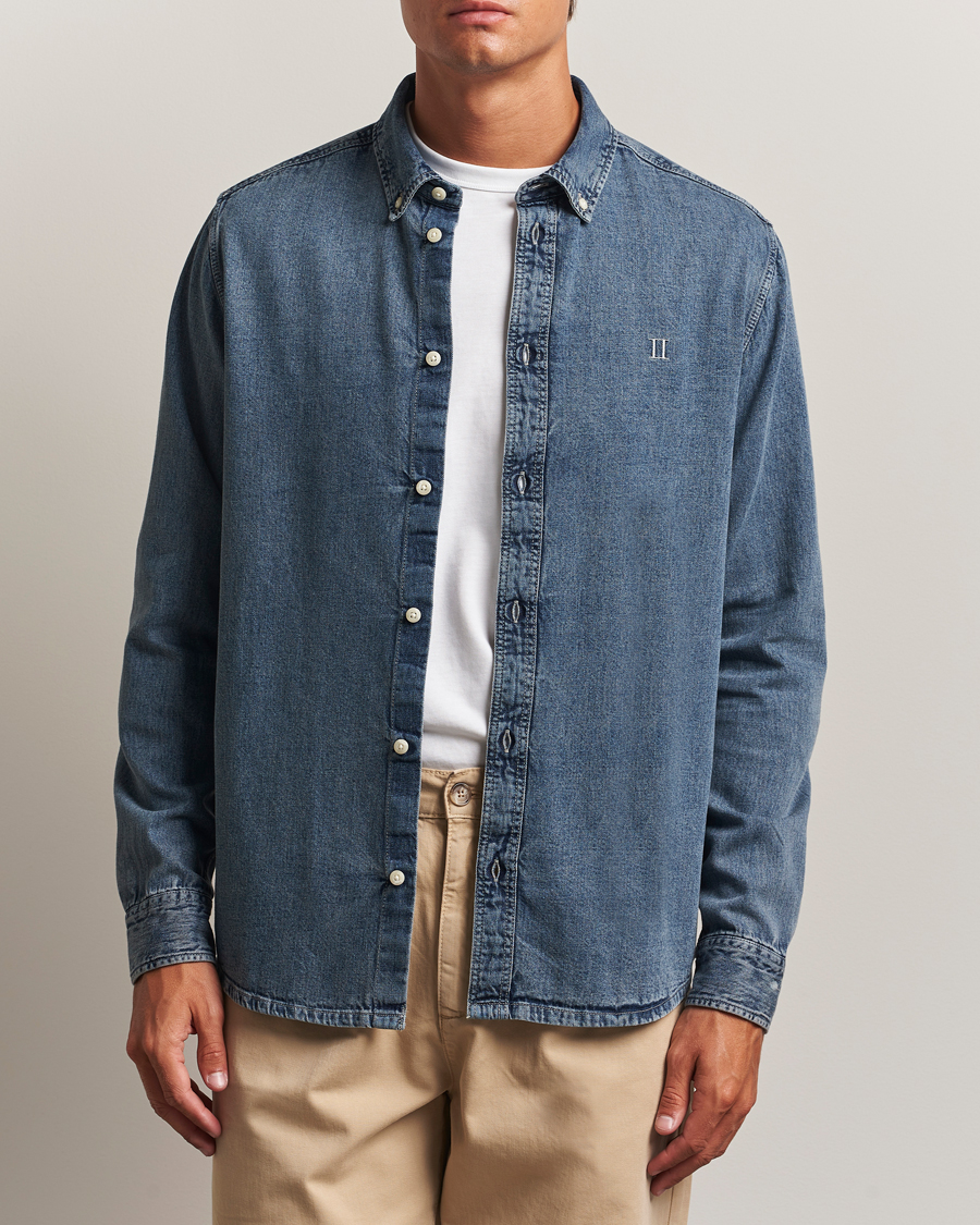 Herr | Skjortor | LES DEUX | Konrad Denim Shirt Light Indigo
