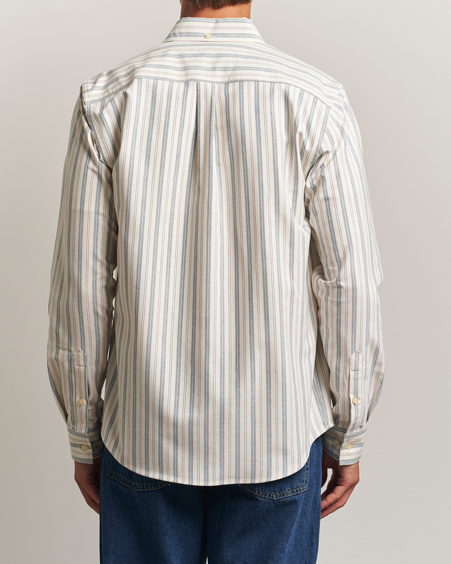 Herr | Skjortor | LES DEUX | Konrad Striped Oxford Shirt Light Ivory