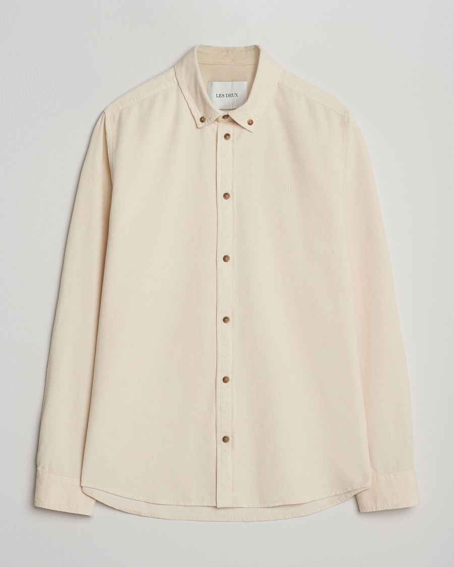 Herr | Skjortor | LES DEUX | Konrad Pinwale Corduroy Shirt Ivory