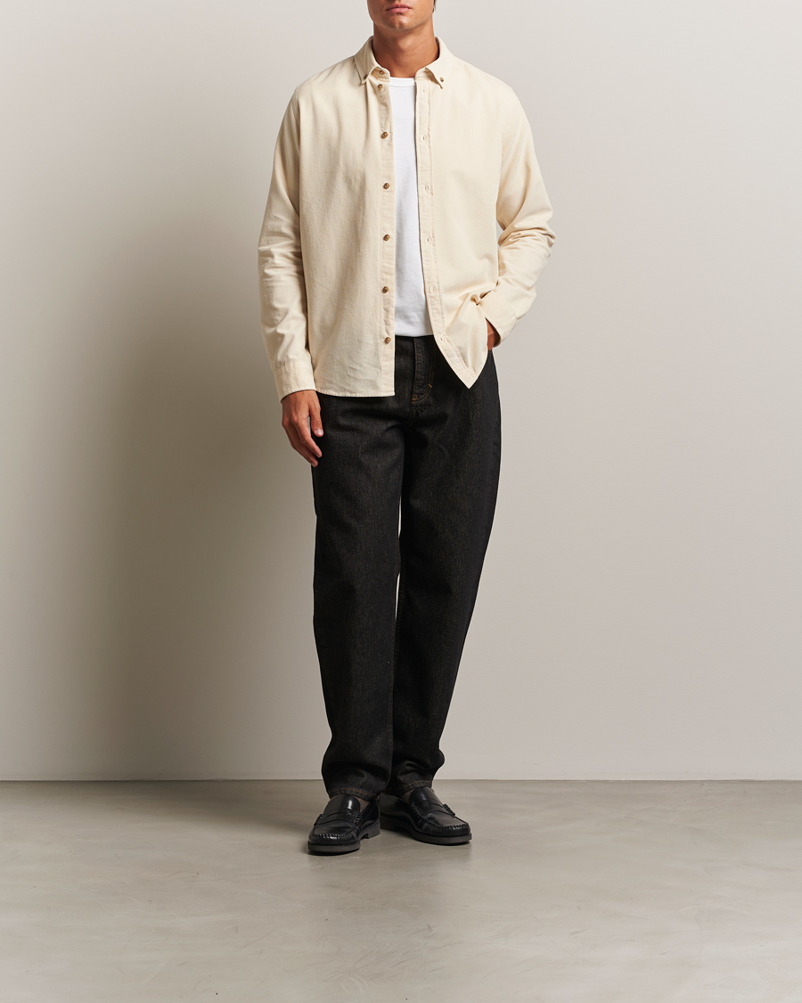 Herr | Skjortor | LES DEUX | Konrad Pinwale Corduroy Shirt Ivory