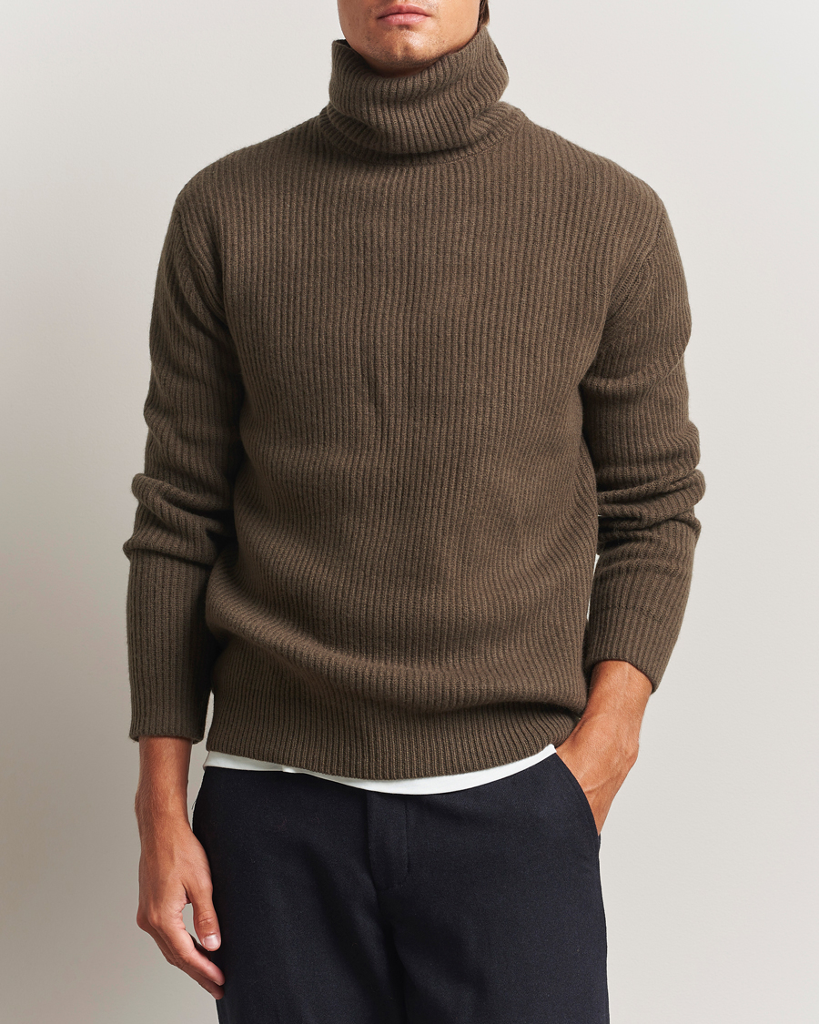 Herr | Tröjor | LES DEUX | Eddie Wool Rib Rollneck Teak