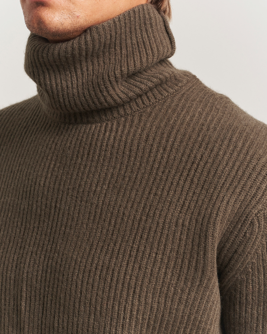 Herr | Tröjor | LES DEUX | Eddie Wool Rib Rollneck Teak