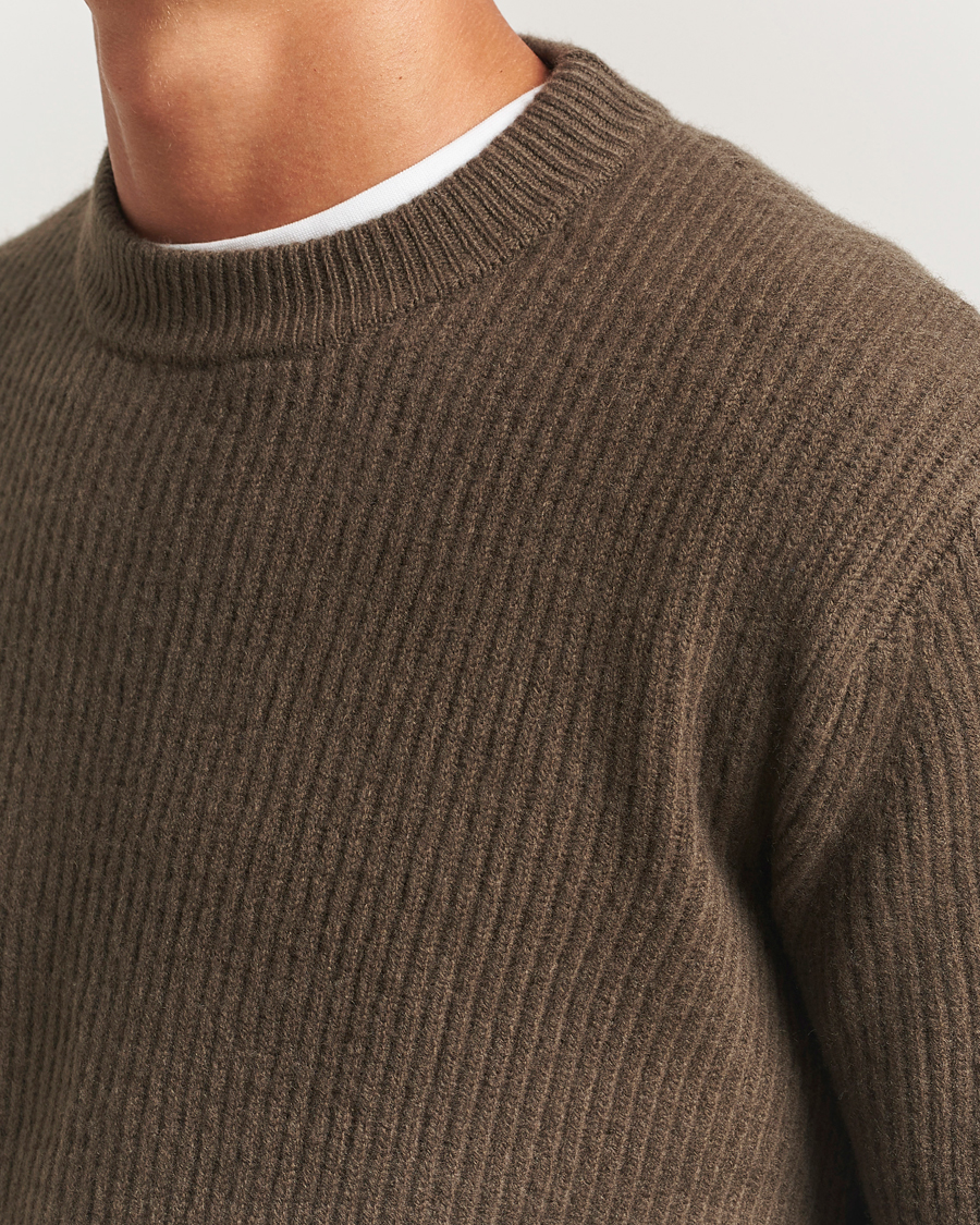Herr | Tröjor | LES DEUX | Eddie Wool Rib Crewneck Teak