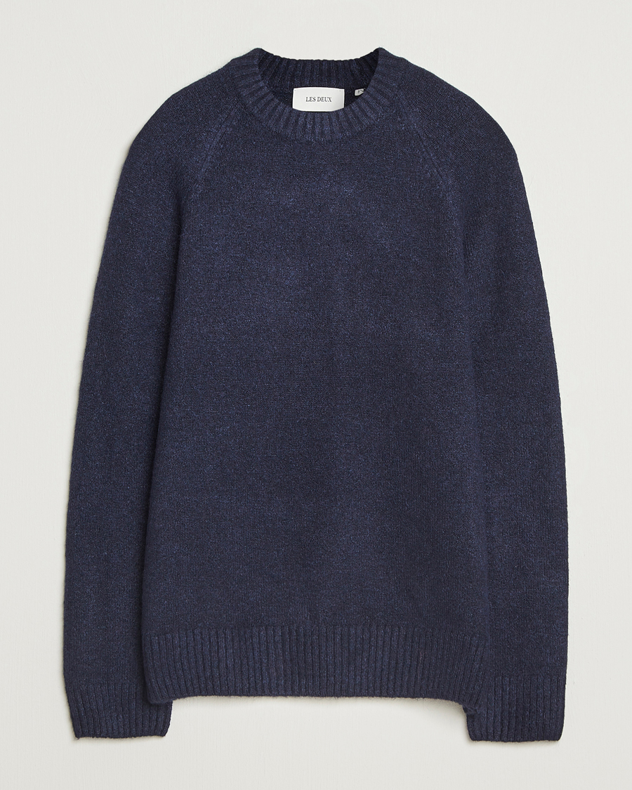 Herr | Tröjor | LES DEUX | Gillbert Knitted Crewneck Dark Navy