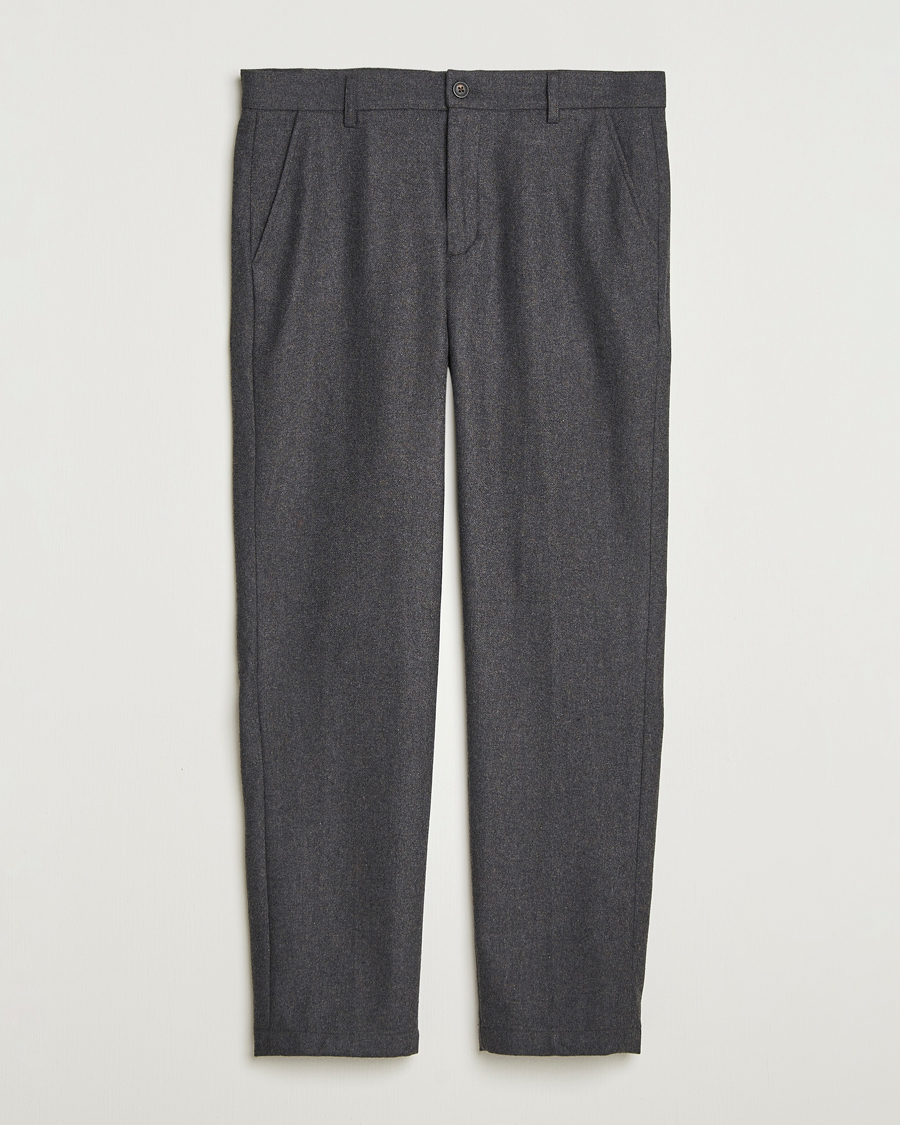 Herr | Byxor | LES DEUX | Como Reg Wool Pants Asphalt