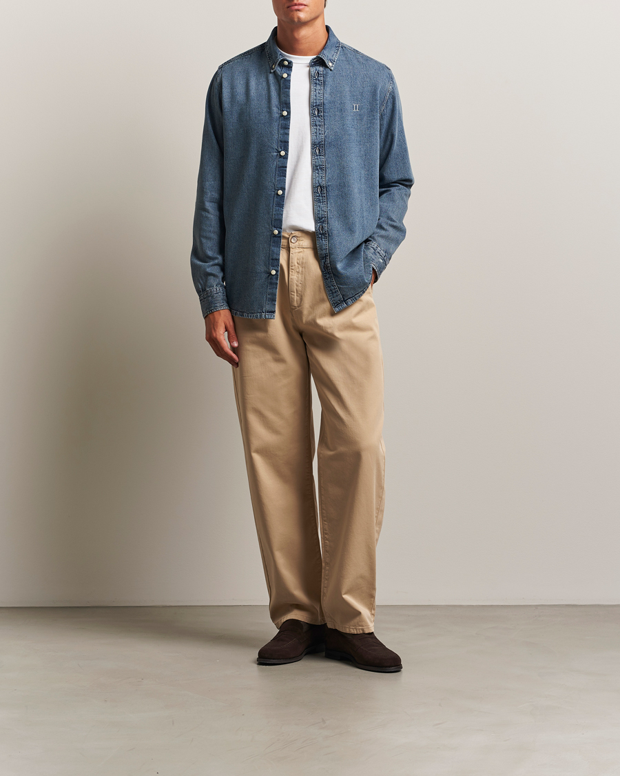 Herr | Byxor | LES DEUX | Romeo Pleated Chino Pants Irish Cream