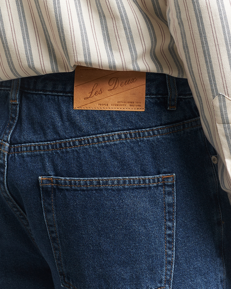 Herr | Jeans | LES DEUX | Ryder Washed Denim Jeans Medium Indigo Wash
