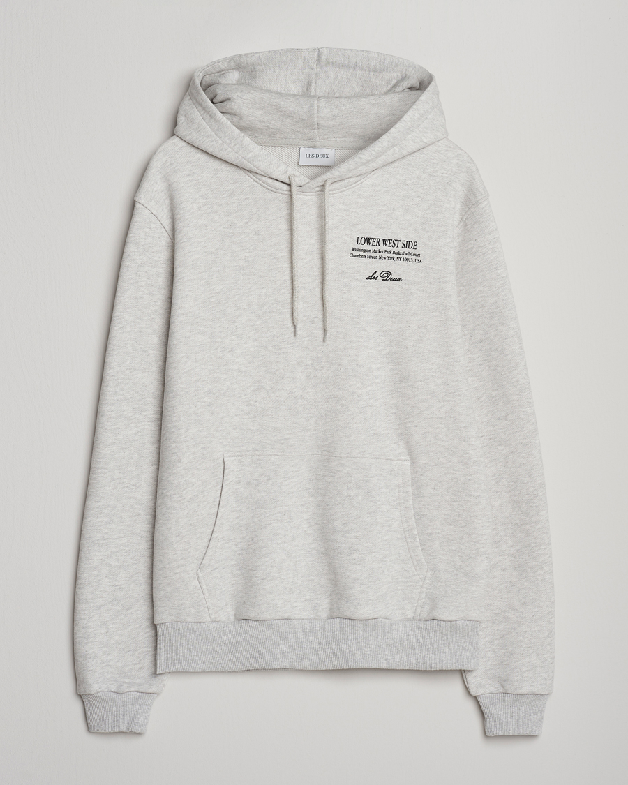Herr | Tröjor | LES DEUX | West Side Hoodie Snow Melange