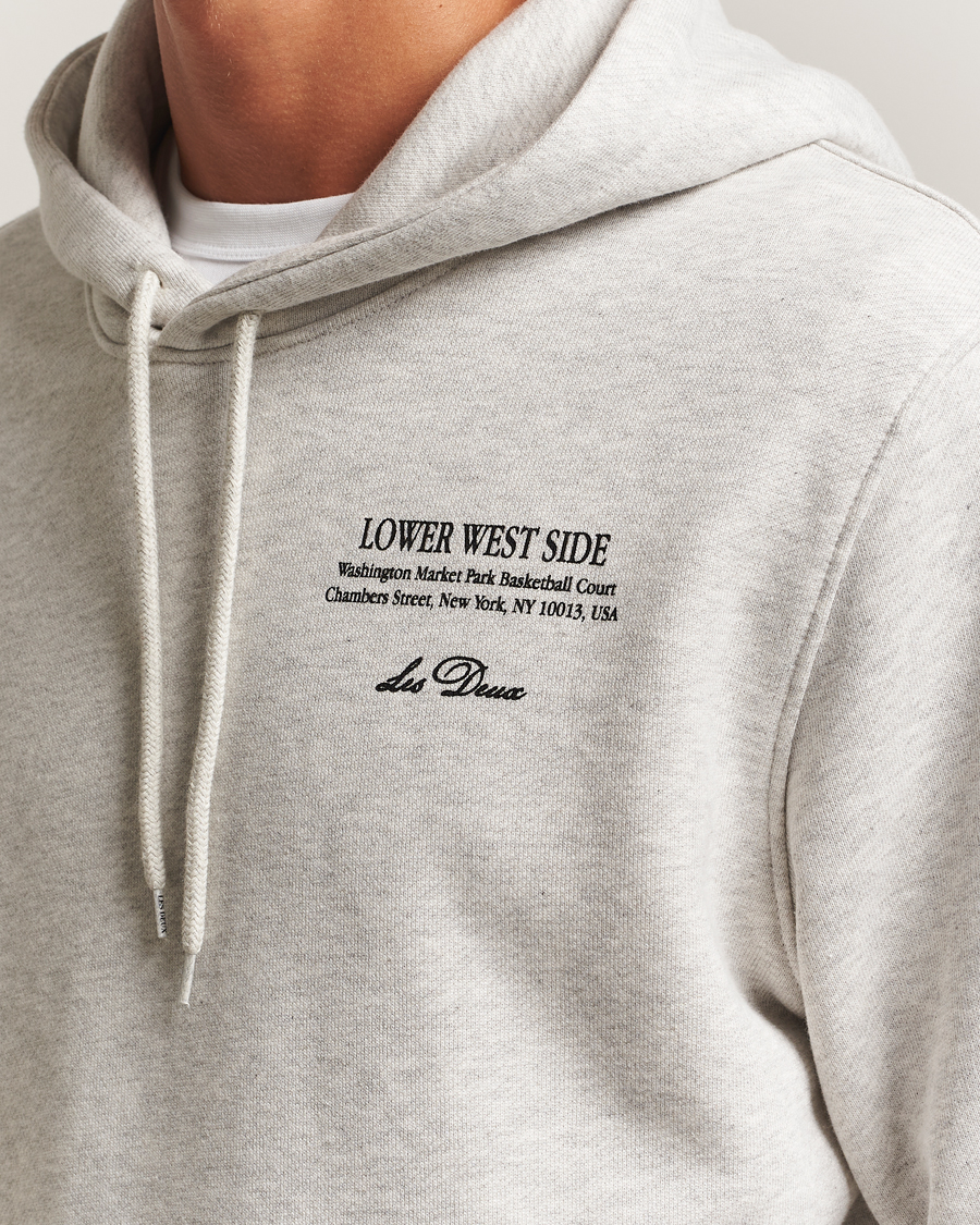 Herr | Tröjor | LES DEUX | West Side Hoodie Snow Melange