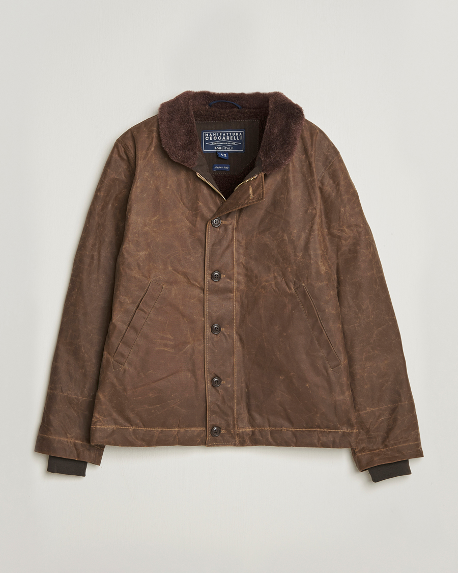 Herr | Jackor | Manifattura Ceccarelli | Deck Jacket Dark Tan