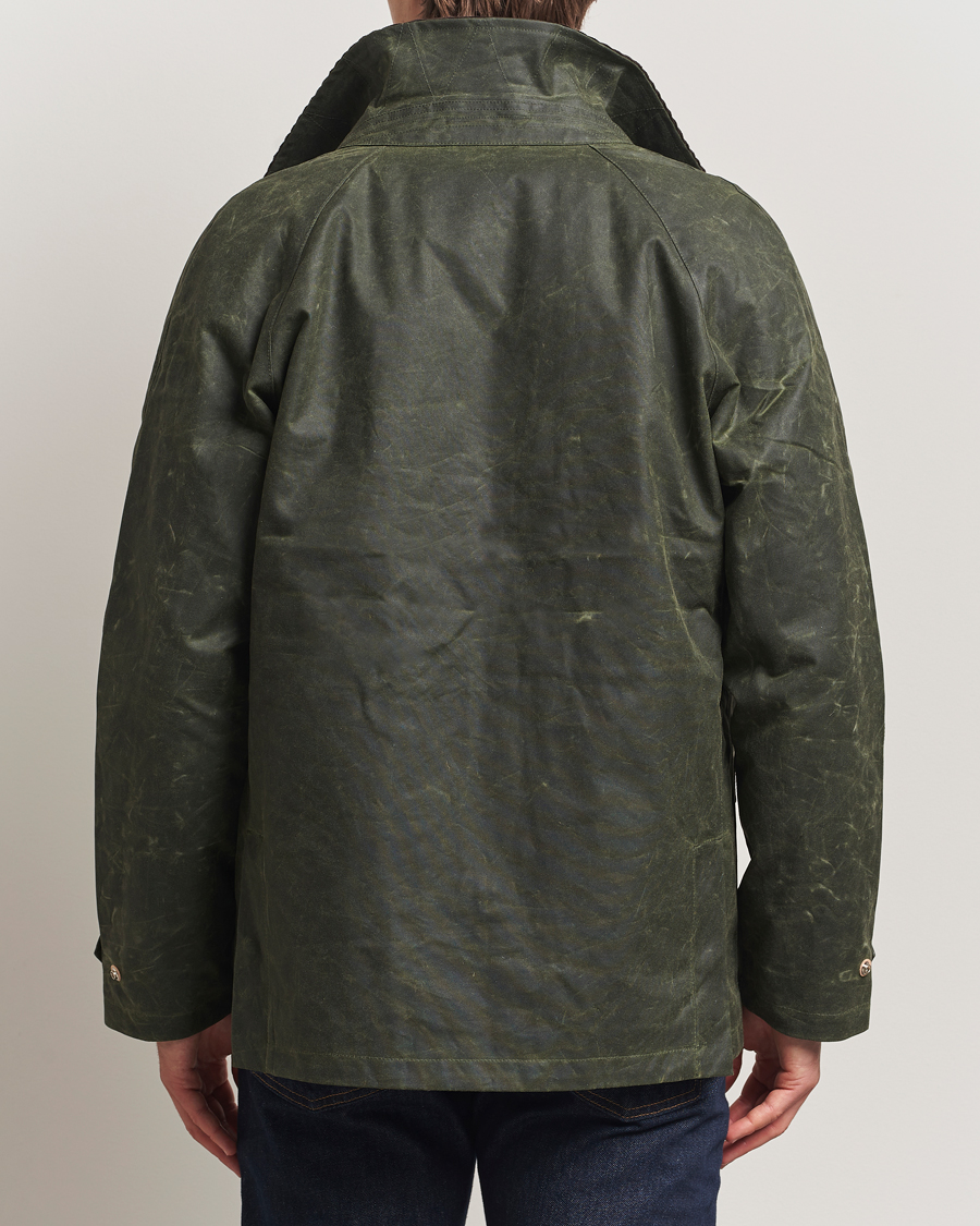 Herr | Jackor | Manifattura Ceccarelli | Rain Caban Wax Cloth Dark Green