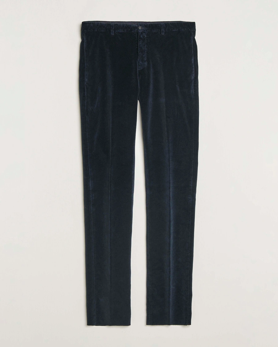 Herr | Byxor | Massimo Alba | Mauko Velvet Trousers Navy