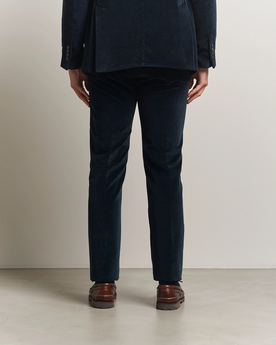 Herr | Byxor | Massimo Alba | Mauko Velvet Trousers Navy