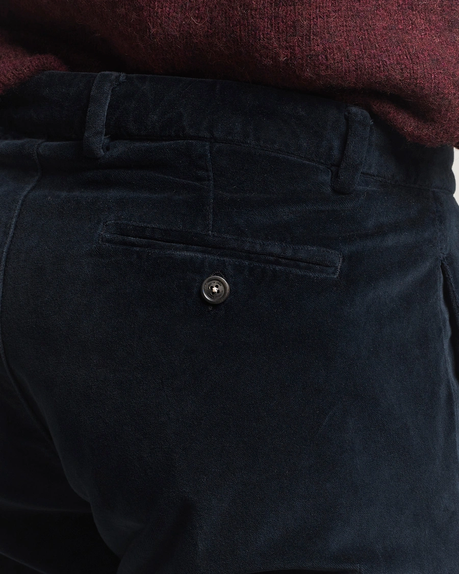 Herr | Byxor | Massimo Alba | Mauko Velvet Trousers Navy