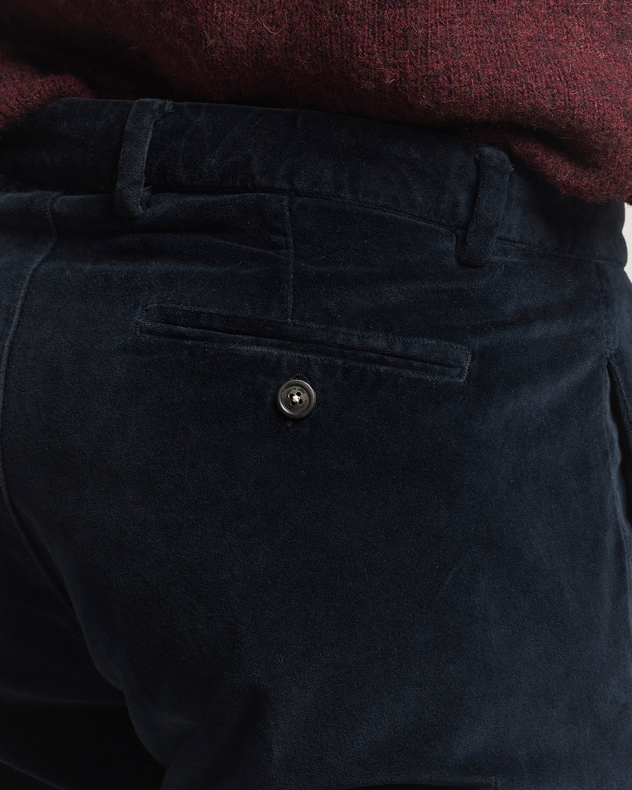 Herr | Byxor | Massimo Alba | Mauko Velvet Trousers Navy