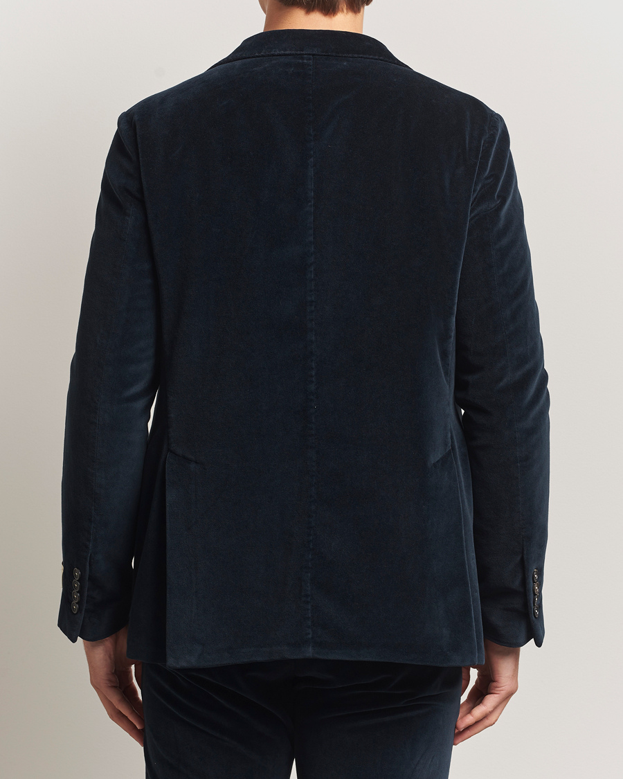 Herr | Kavajer | Massimo Alba | Catch Velvet Blazer Navy