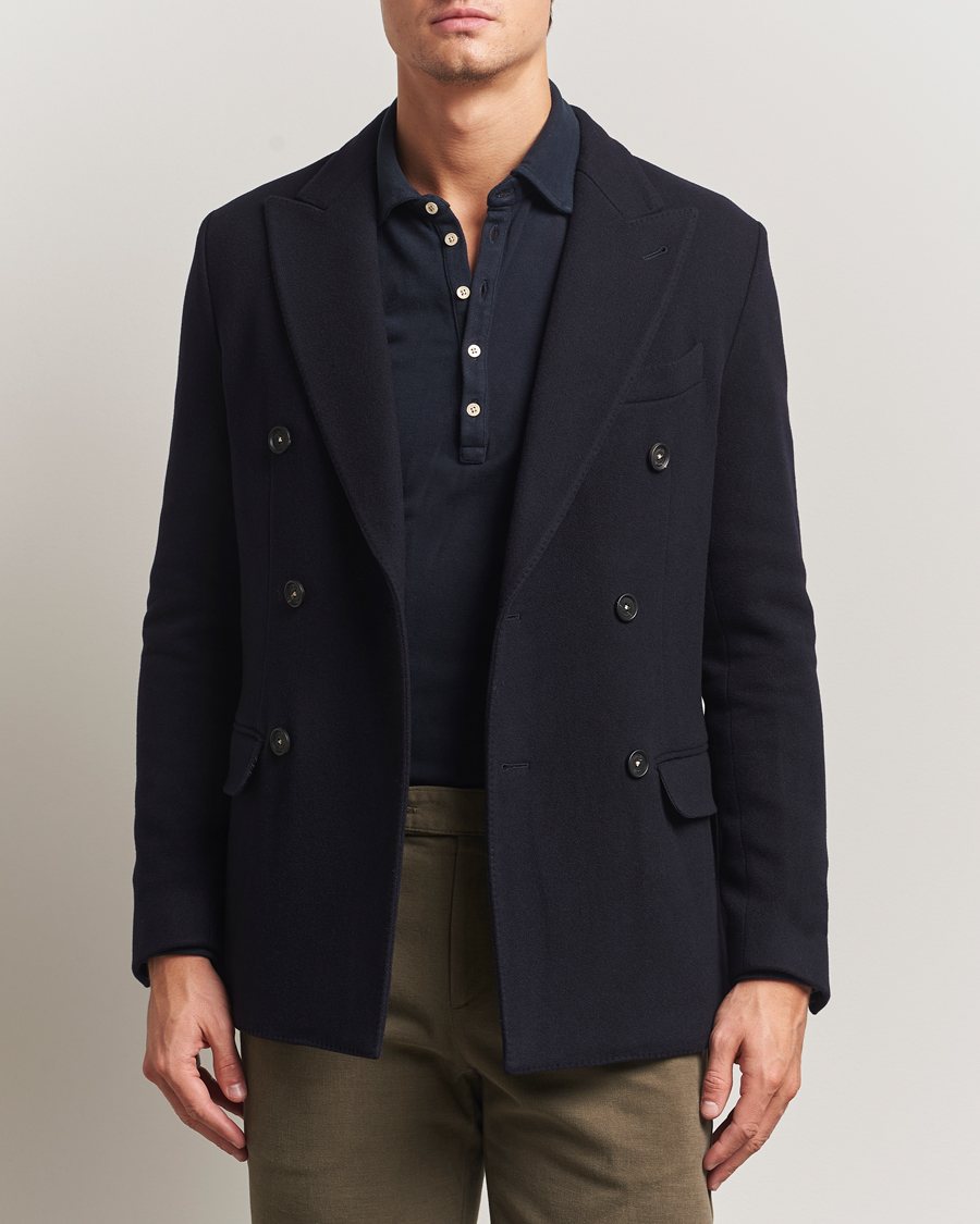 Herr | Jackor | Massimo Alba | Cashmere Peacoat Navy