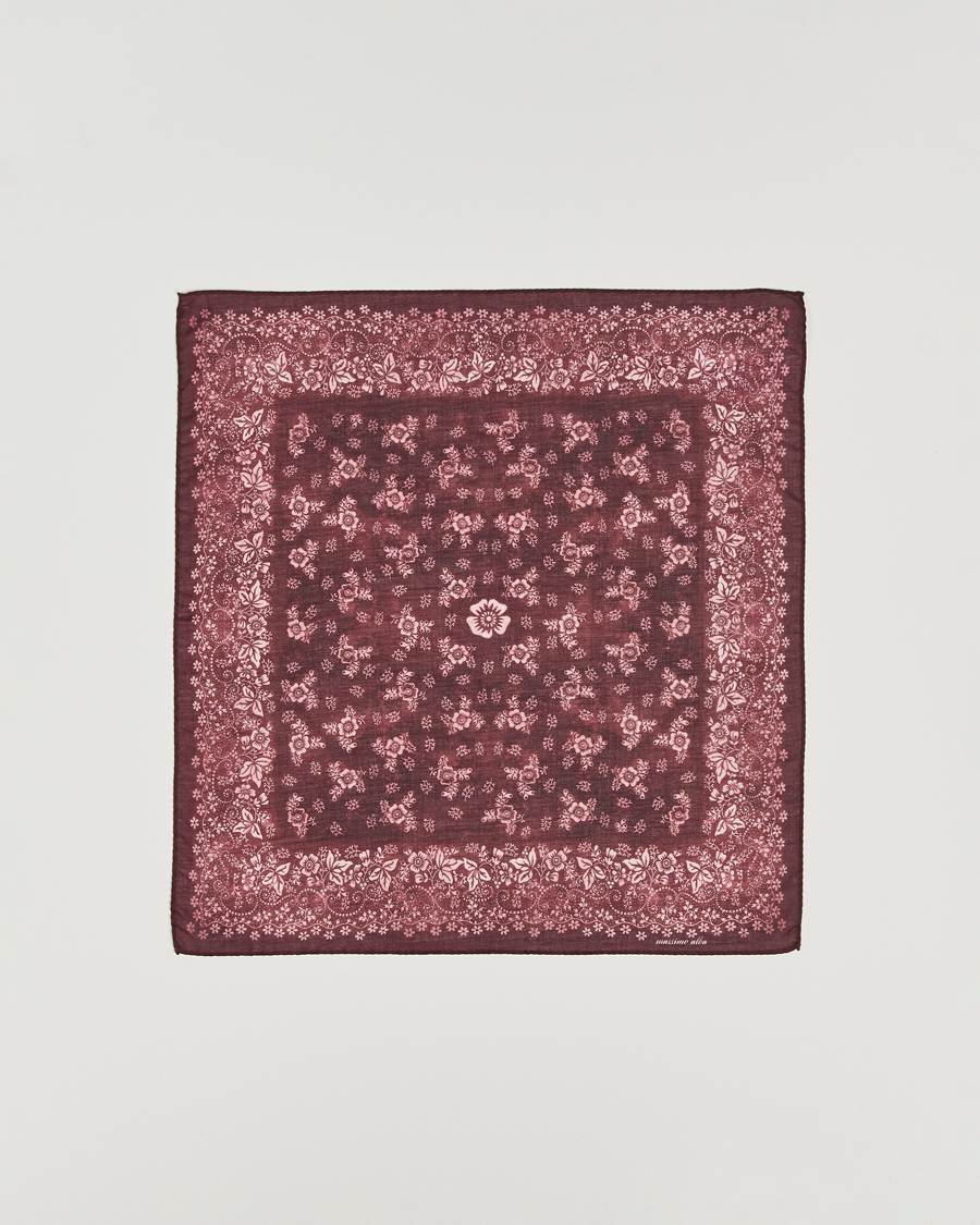 Herr | Näsdukar | Massimo Alba | Hanky Cotton Handkerchief Burgundy