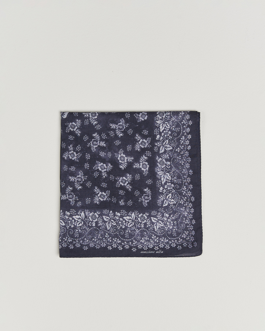 Herr | Näsdukar | Massimo Alba | Hanky Cotton Handkerchief Navy