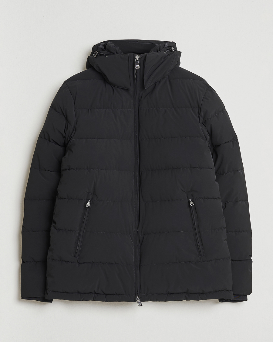 Herr | Jackor | Oscar Jacobson | Hooded Puffer Jacket Black